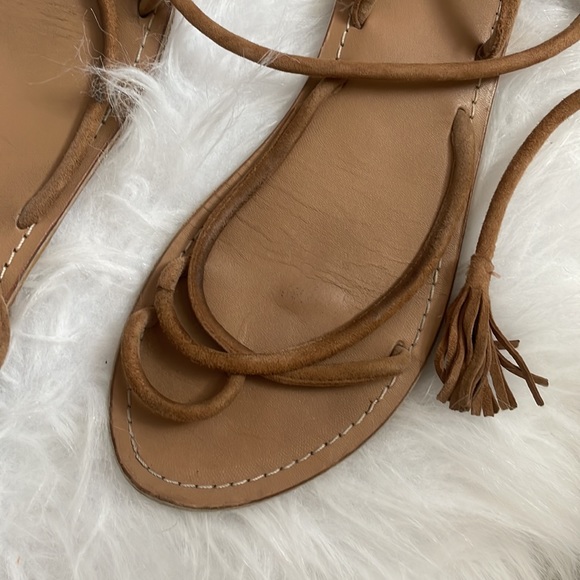Asos lace up tan suede sandals - Picture 6 of 7